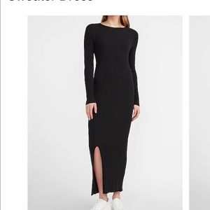 Express Ribbed long sleeve maxi sweater dress